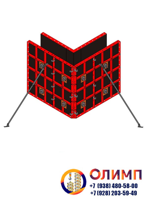 Вышка-тура ВСП 0.8х1.6, 4.0м , Мелкощитовая опалубка, ООО "ОЛИМП"